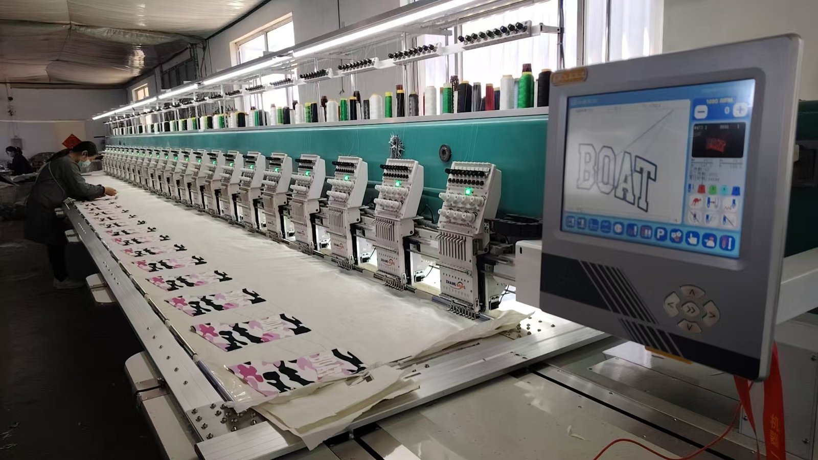 Embroidery machine for private label pajamas