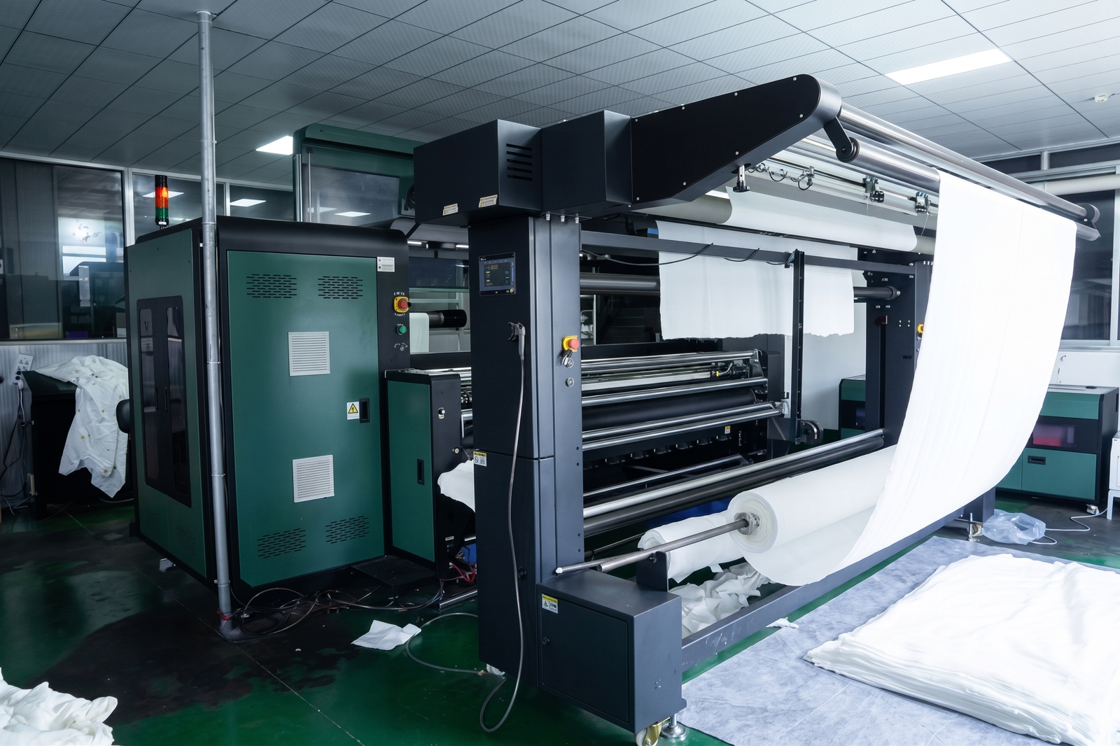 Production equipment view in Yiyan sleepwear factory